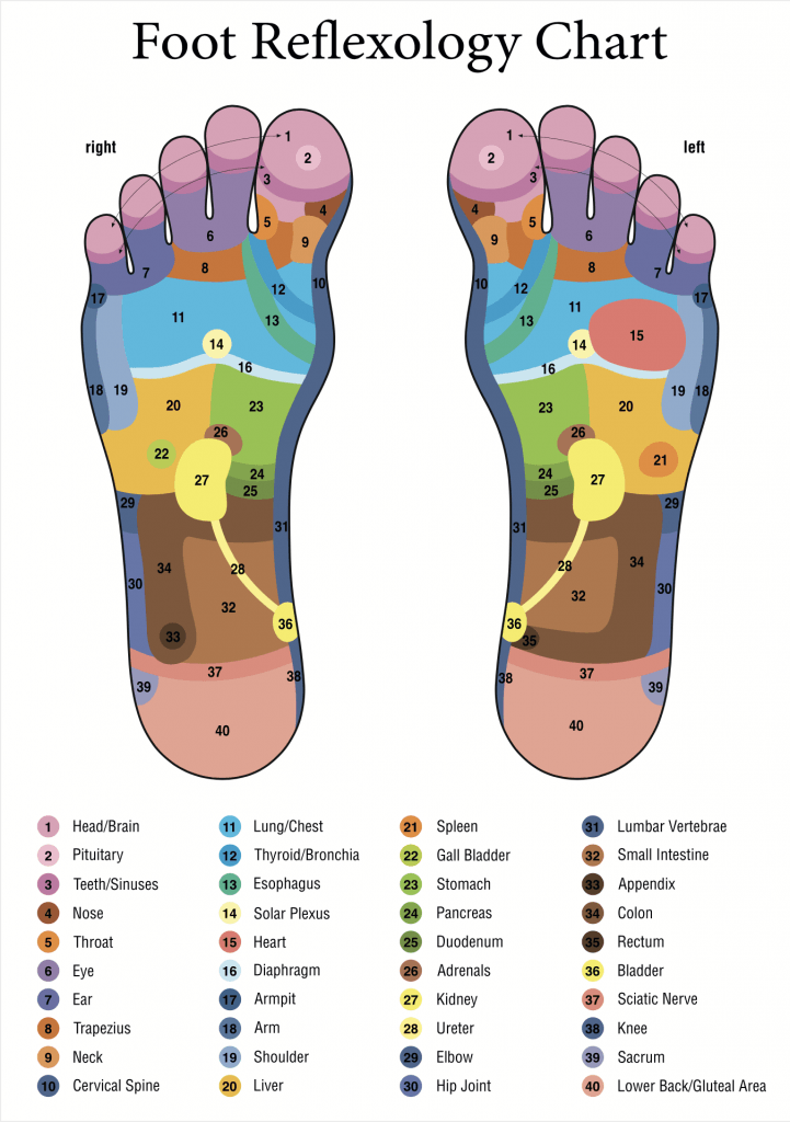 reflexology parts of the foot Middlewich Cheshire