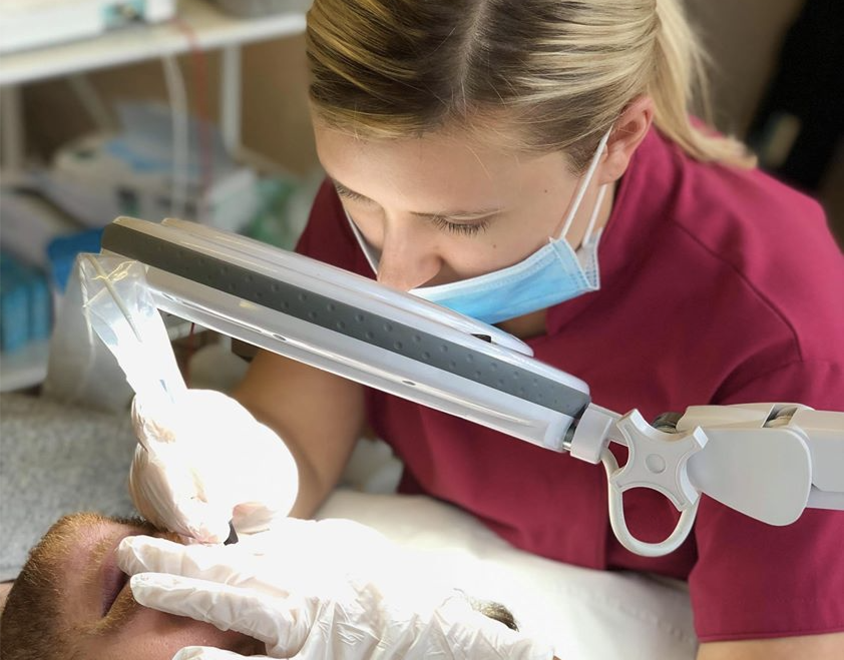 Helena performing electrolysis at Cheshire Lasers Middlewich